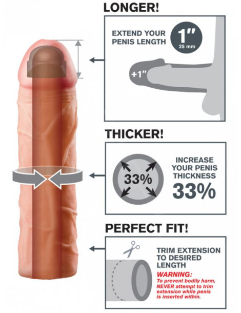 Návlek na penis (zvětší o 2,5 cm)