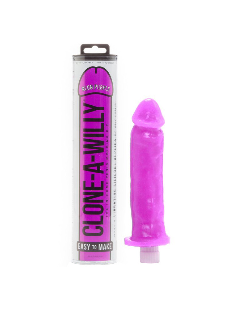 Clone,A,Willy Neon Purple (vibrátor) , sada pro odlitek penisu
