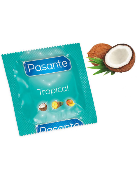 Kondom Pasante Tropical Coconut, kokos
