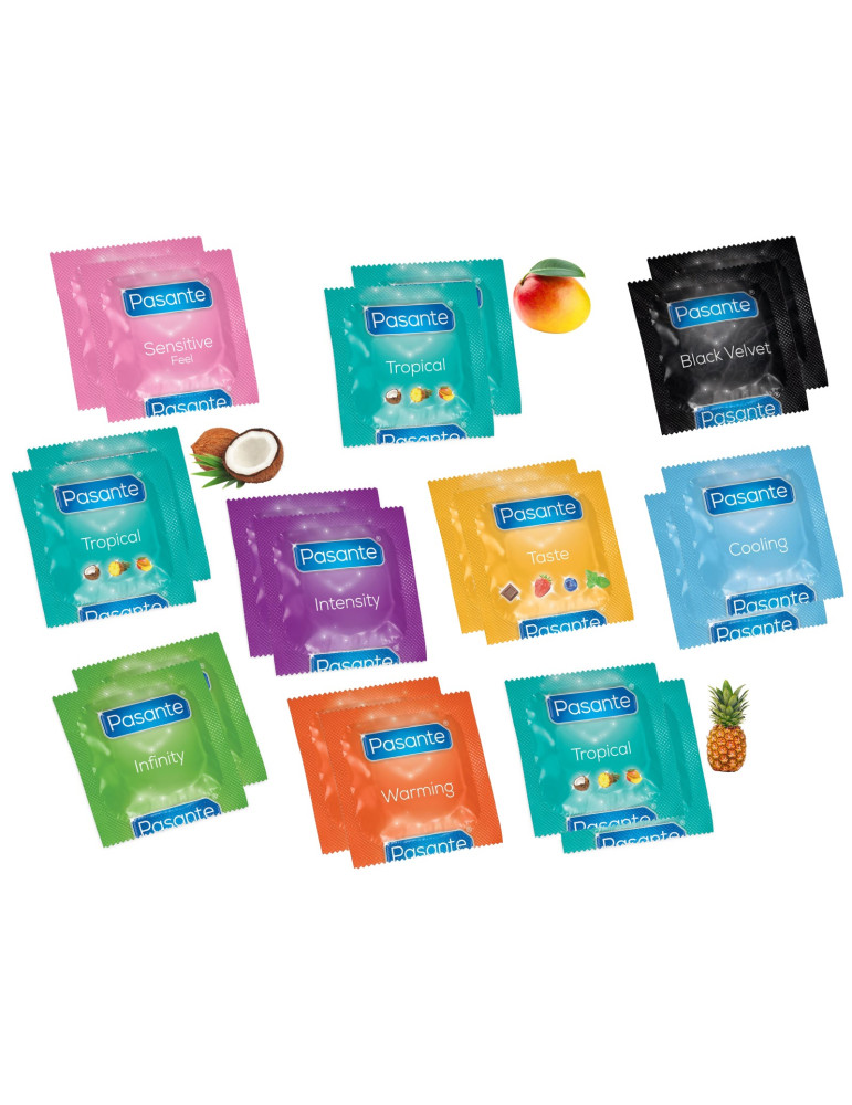 Balíček kondomů Pasante (18+2 ks zdarma)
