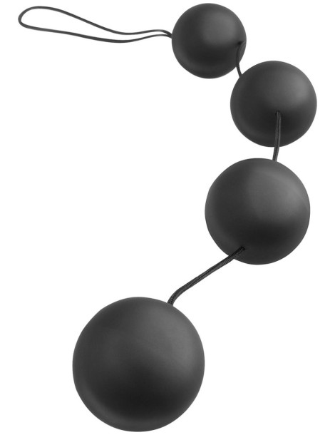 Anální kuličky Deluxe Vibro Balls, černé