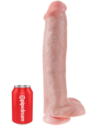Realistické dildo s varlaty King Cock 15" , Pipedream