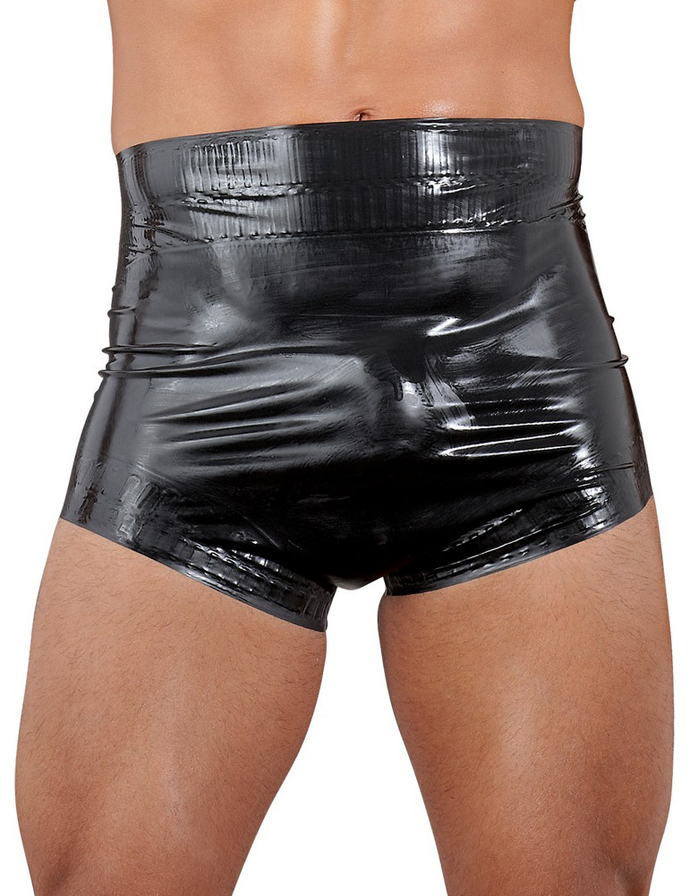 Latexové plenkové kalhotky v černé barvě, unisex
