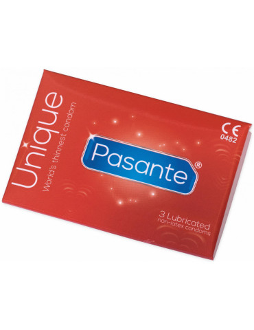 Extratenké kondómy bez latexu Pasante Unique 3 ks