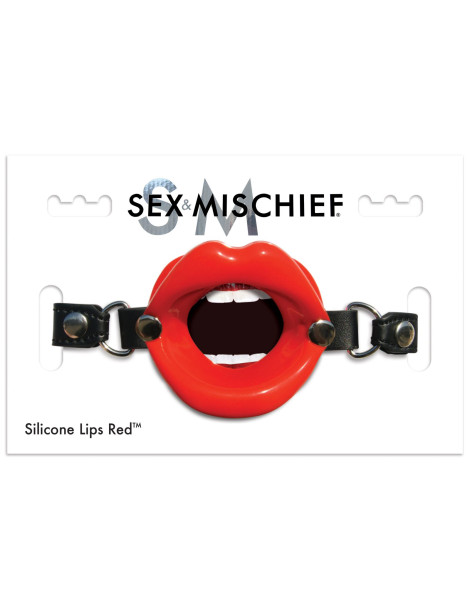 Roubík ve tvaru úst Silicone Lips Red , na deepthroat