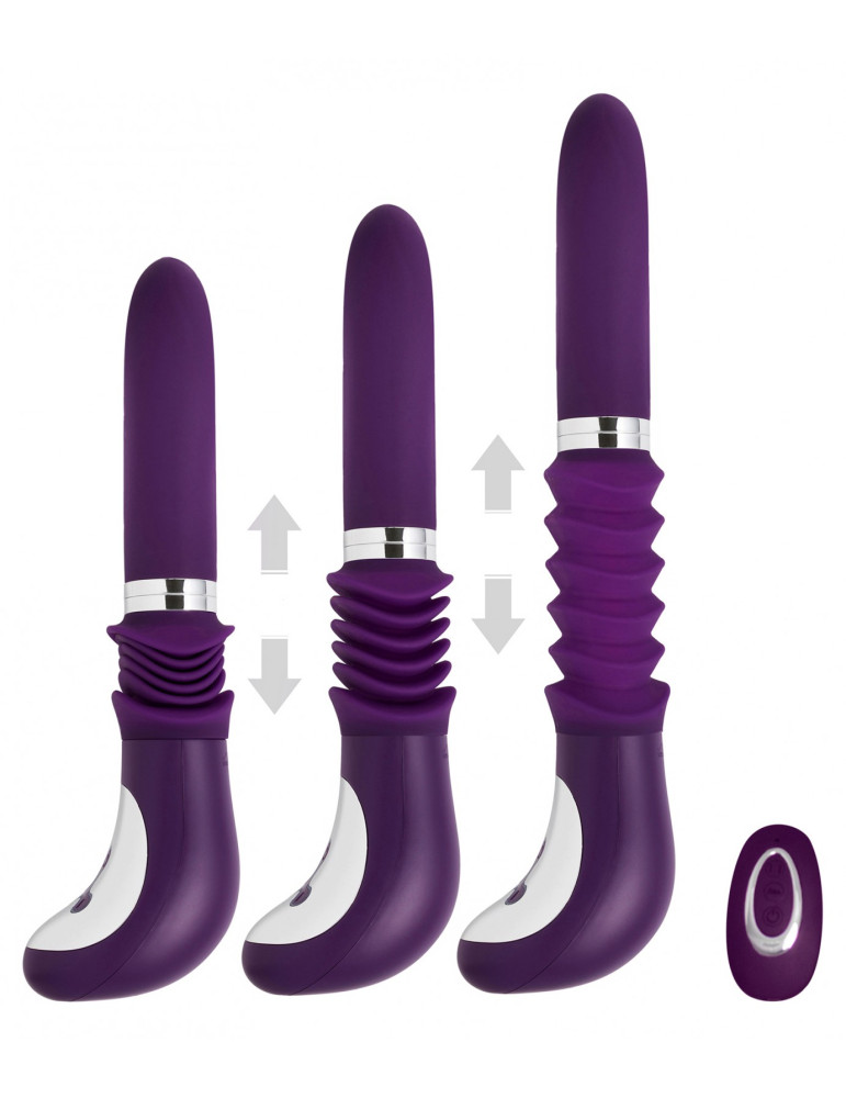 Luxusní přirážecí vibrátor MiaMaxx Hand,Held Thruster Purple (s dálkovým ovládáním)