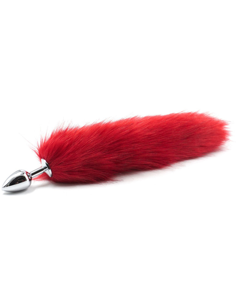 Anální kolík s ocáskem (liška), červený