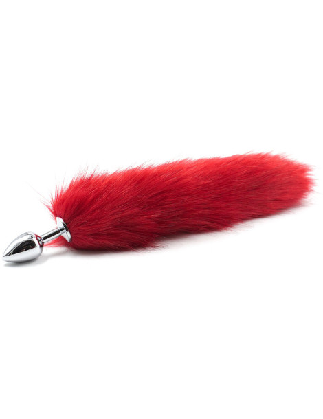 Anální kolík s ocáskem (liška), červený