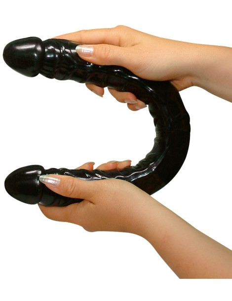 Oboustranné dildo Ultra,Dong , černé, 43 cm