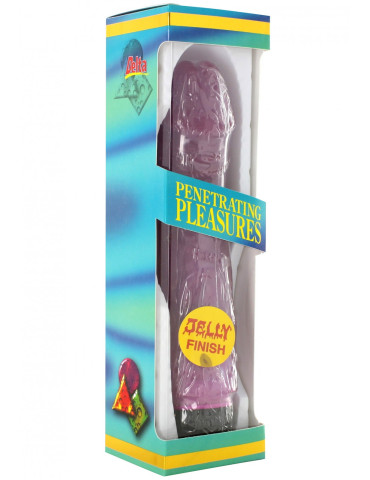 Realistický gelový vibrátor Penetrating Pleasures , fialový