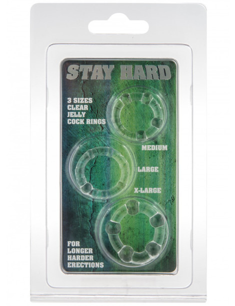 Sada stimulačních kroužků Stay Hard (3 ks)