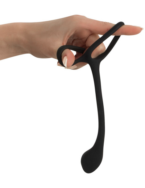 Stimulátor prostaty s kroužky na penis a varlata Black Velvets