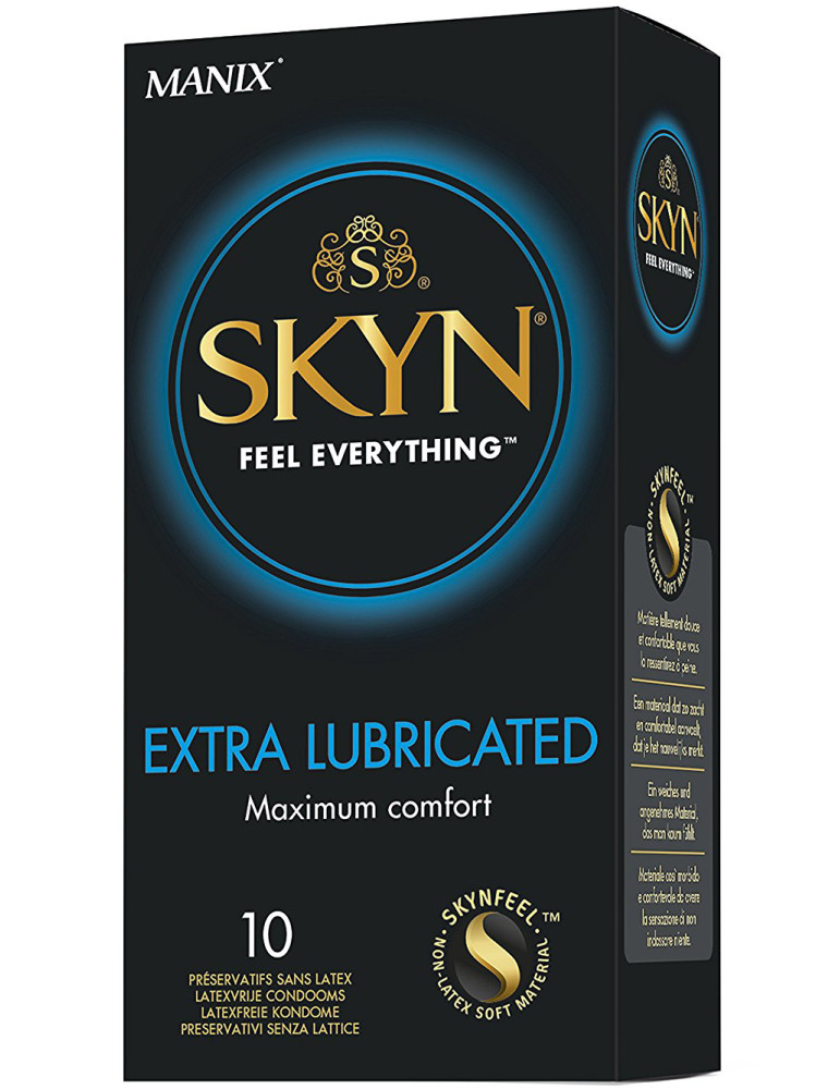 Ultratenké kondomy bez latexu SKYN Extra Lubricated , extra lubrikované (10 ks)