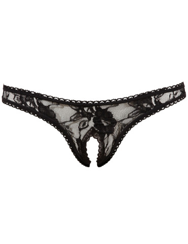 Krajková tanga s otevřeným rozkrokem , Cottelli Collection
