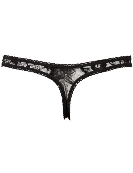 Krajková tanga s otevřeným rozkrokem , Cottelli Collection