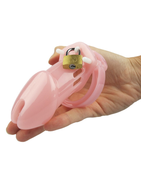 Pás cudnosti (klícka na penis) , plastový, růžový