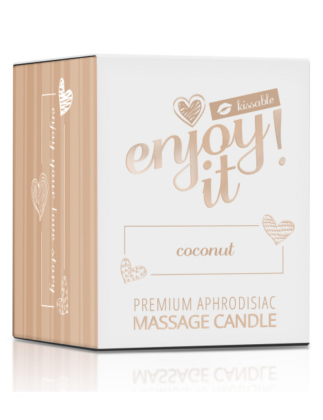 Afrodiziakální masážní svíčka MAGNETIFICO , Enjoy it! (coconut)