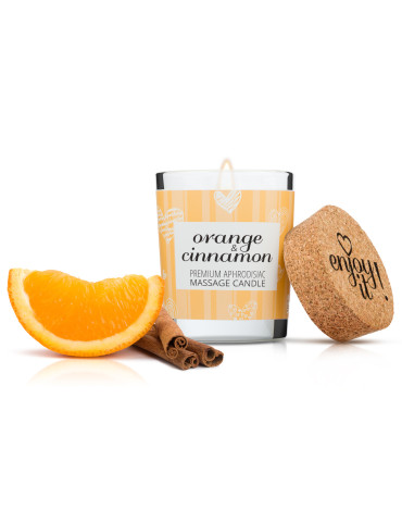 Afrodiziakálna masážna sviečka MAGNETIFICO Enjoy it! (orange and cinnamon)