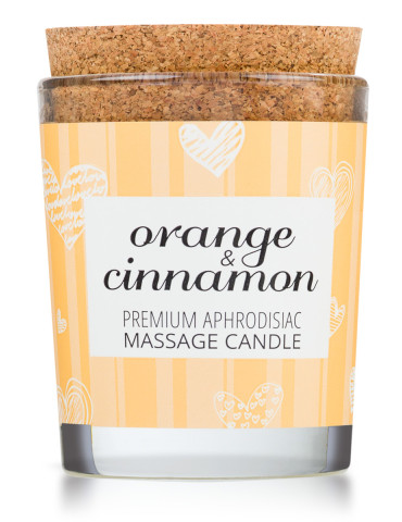 Afrodiziakální masážní svíčka MAGNETIFICO , Enjoy it! (orange and cinnamon)