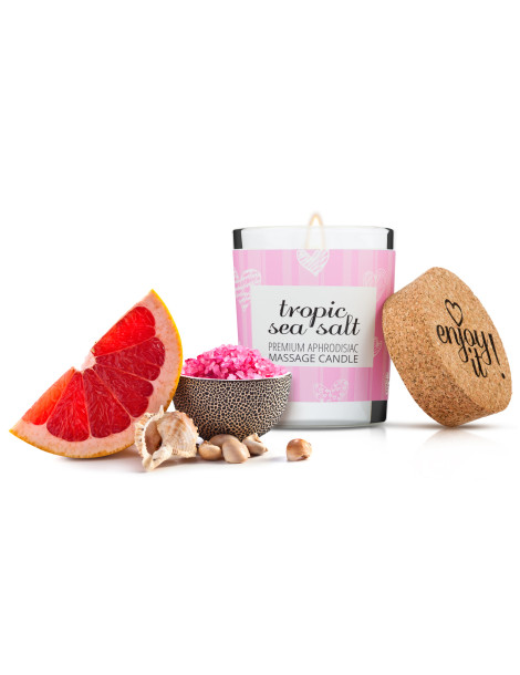 Afrodiziakální masážní svíčka MAGNETIFICO , Enjoy it! (tropic sea salt)