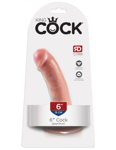 Realistické dildo s přísavkou King Cock 6" , Pipedream