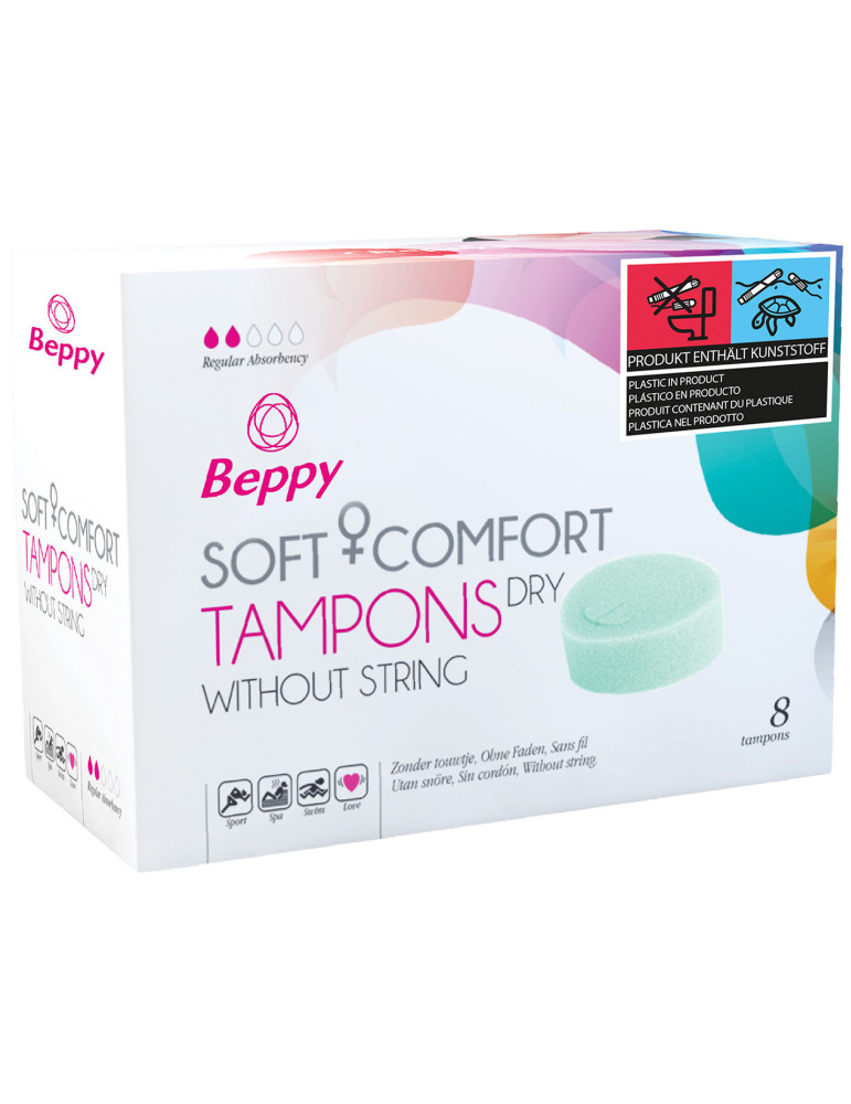 Menstruační tampony Beppy DRY – klasické (8 ks)