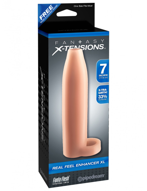 Návlek na penis Fantasy X,tensions 7" (17,5 cm) , otevřený, s poutkem