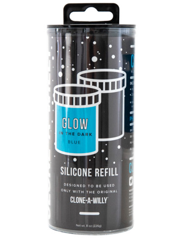 Náhradný silikón pre Clone-A-Willy, modrý (svietiaci v tme)