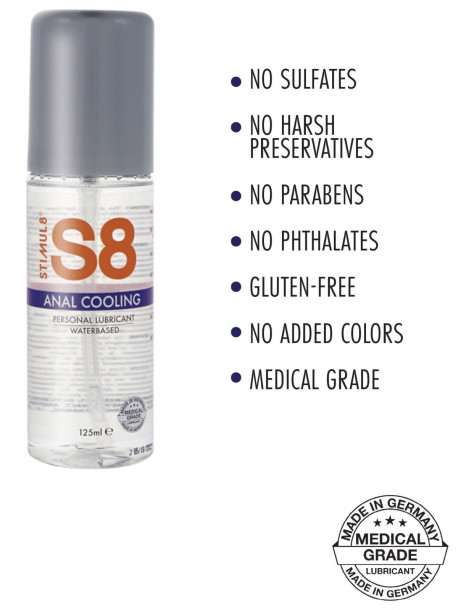Chladivý anální lubrikant S8 Anal Cooling, 125 ml