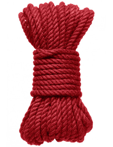 Červené konopné lano Hogtied Bind & Tie 30 ft , 9 m