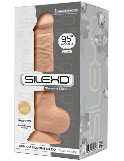 Realistické dildo SILEXD Model 3 , z paměťového silikonu
