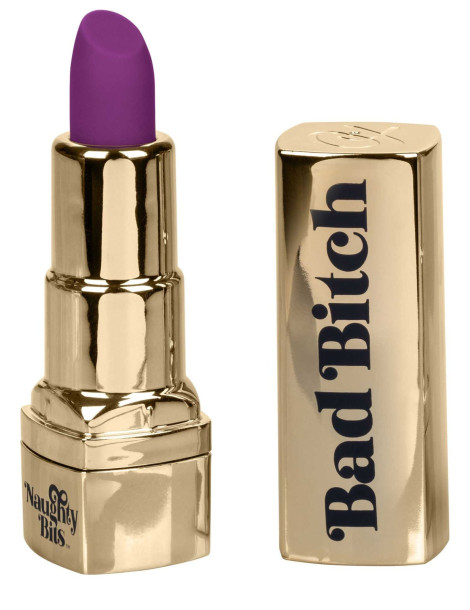 Diskrétní mini vibrátor Bad Bitch Lipstick , Naughty Bits