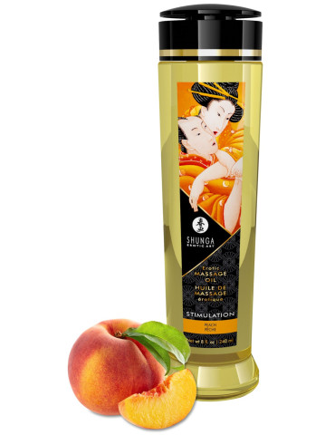 Masážní olej STIMULATION Peach , Shunga (240 ml)