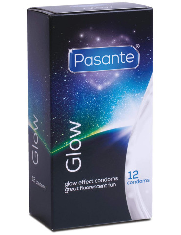 Svietiace kondómy Pasante Glow 12 ks