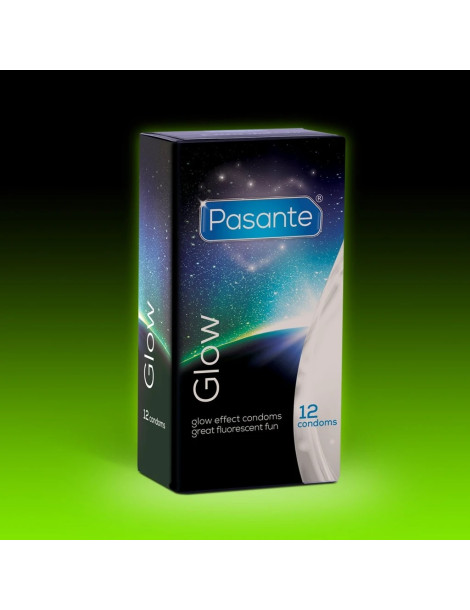 Svítící kondomy Pasante Glow , 12 ks