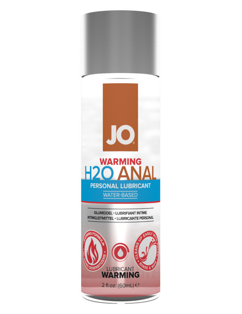 Vodní anální lubrikant Warming H2O Anal , System JO (hřejivý), 120 ml