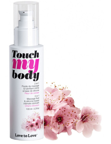 Masážní a lubrikační gel na silikonové bázi Touch my Body , Cherry Blossom