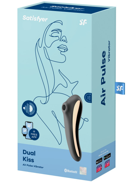 Vibrátor na bod G/pulzační stimulátor klitorisu Dual Kiss , Satisfyer