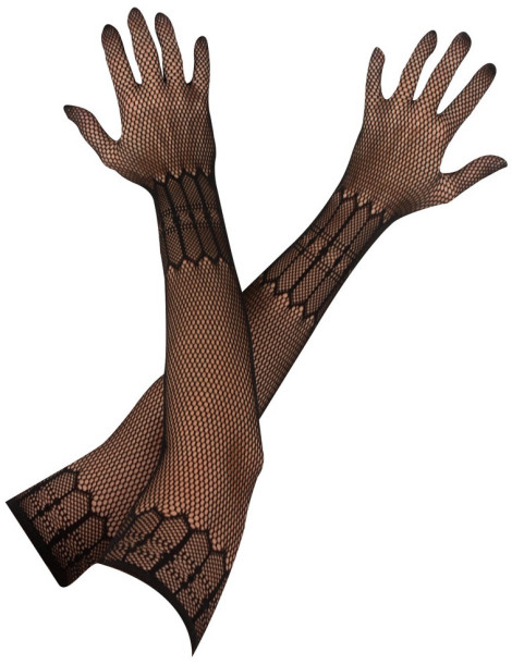 Dlouhé síťované rukavice se vzorem , Cottelli Collection