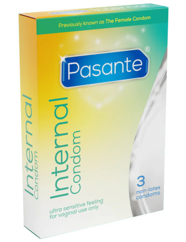 Kondómy pre ženy Internal Condom, Pasante (3 ks)
