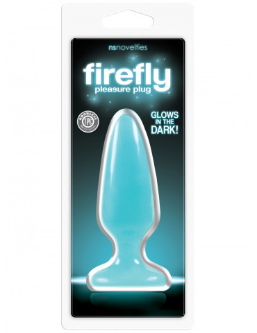 Anální kolík Firefly MEDIUM , svítící ve tmě, modrý