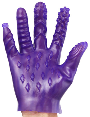 Masturbačné rukavice so stimulačnými výstupkami 1 ks