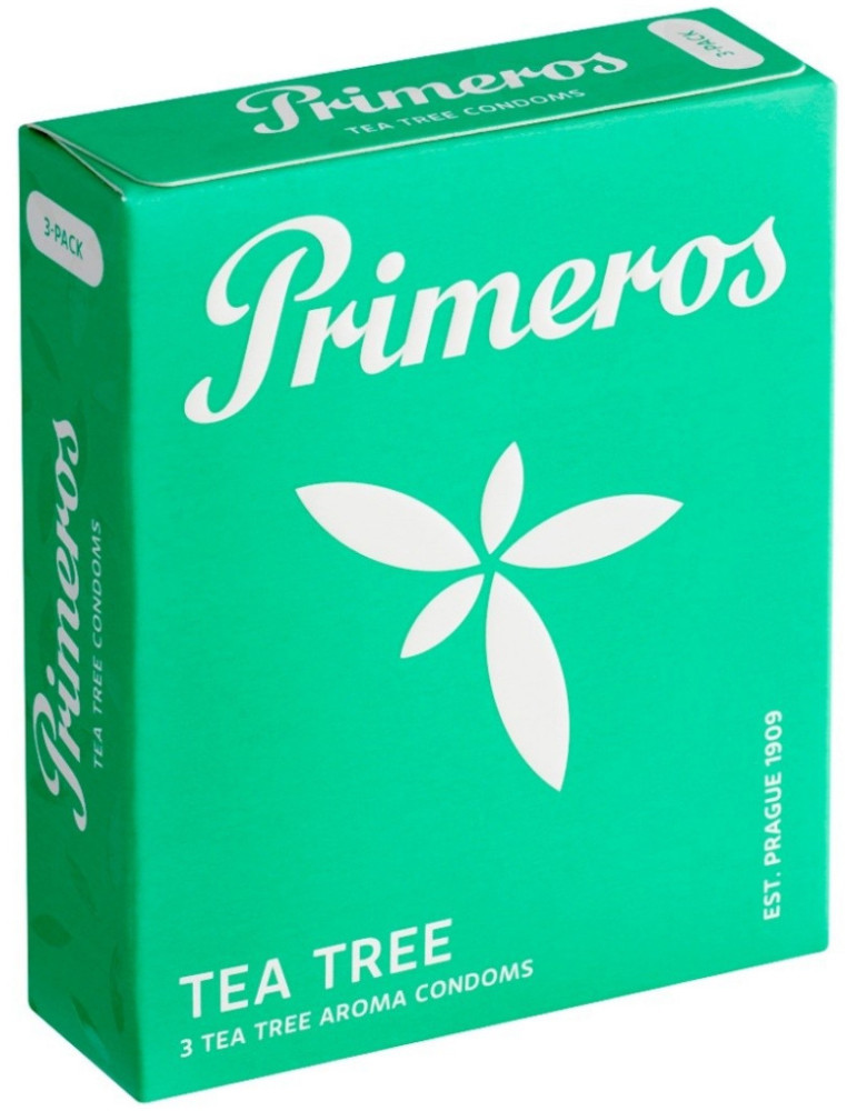 Kondomy TEA TREE (s vůní čajovníku australského) , Primeros, 3 ks