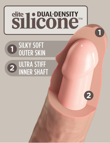 Realistické dildo s přísavkou King Cock Elite Dual Density 7" , Pipedream