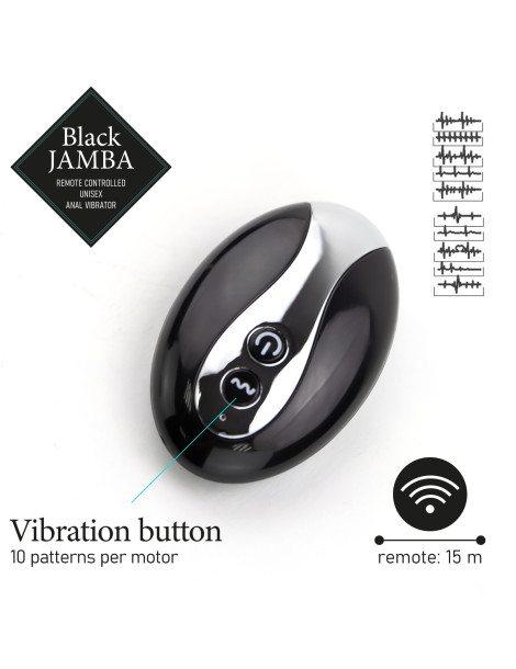 Unisex vibrátor s hřejivou funkcí a dálkovým ovladačem Black Jamba , FeelzToys