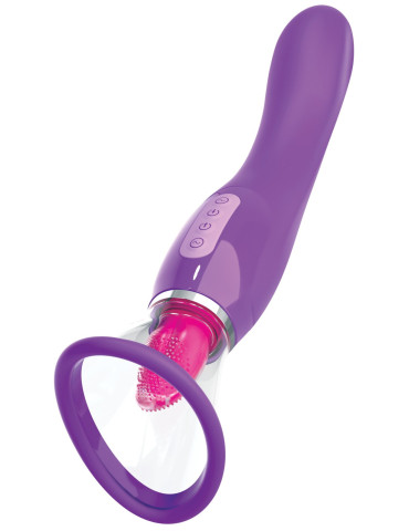 Sací stimulátor klitorisu s jazýčkom/vibrátor na bod G Fantasy For Her , Pipedream