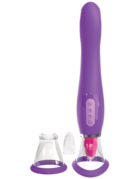 Sací stimulátor klitorisu s jazýčkem/vibrátor na bod G Fantasy For Her , Pipedream