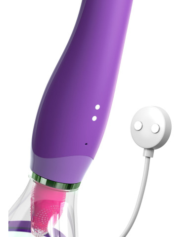 Sací stimulátor klitorisu s jazýčkem/vibrátor na bod G Fantasy For Her , Pipedream