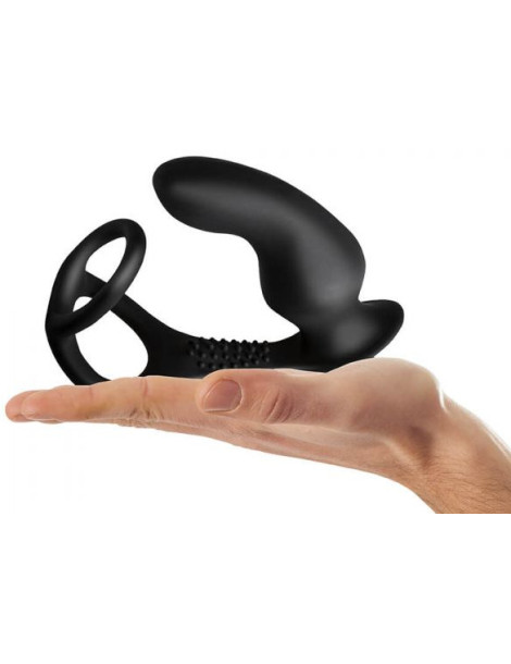 Vibrační stimulátor prostaty s kroužkem na penis a varlata RO,Zen Pro , Rocks,Off