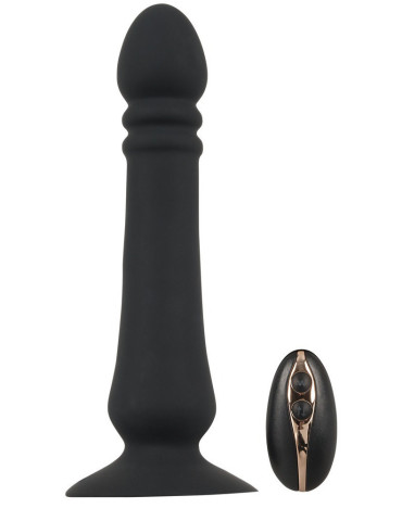 Anální přirážecí vibrátor s dálkovým ovladačem Anal Thruster , Black Velvets